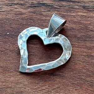 Sterling Silver Dainty Open Heart Pendant
